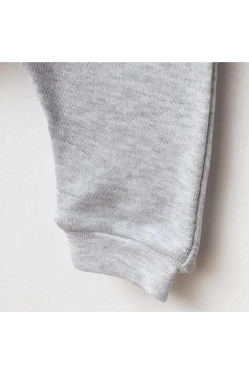 Erkek Bebek Animal Nakışlı % 100 Pamuk Sweatshirt Pantolon 2  li Alt Üst Bebek Takımı 3 Ay-24 Ay