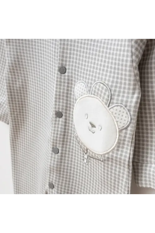 Erkek Bebek Ayı Nakışlı 10  Lu Hastane Çıkış Seti 0 Ay - 3 Ay