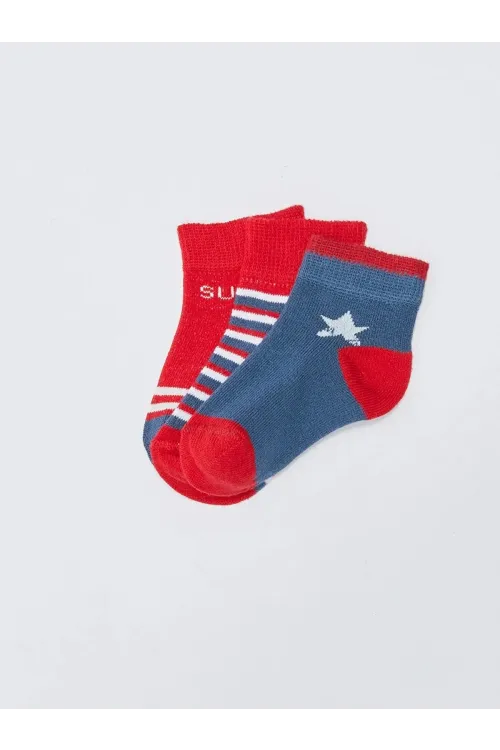 Erkek Bebek Basic Dikişsiz 3  lü Soket Çorap 0 Ay - 36 Ay