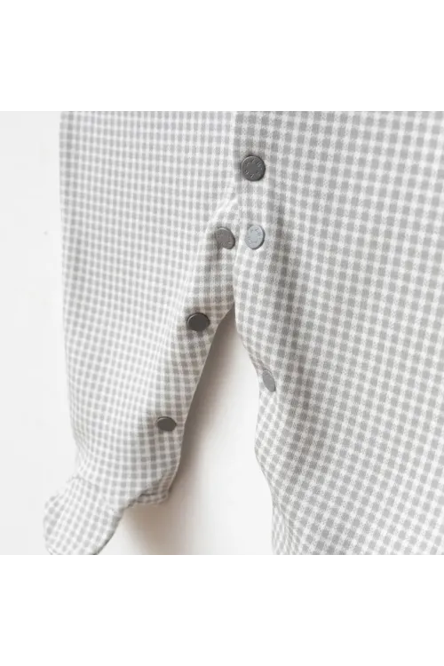 Erkek Bebek Çıtçıtlı Ayı Nakışlı Patikli Tulum 0 Ay - 6 Ay