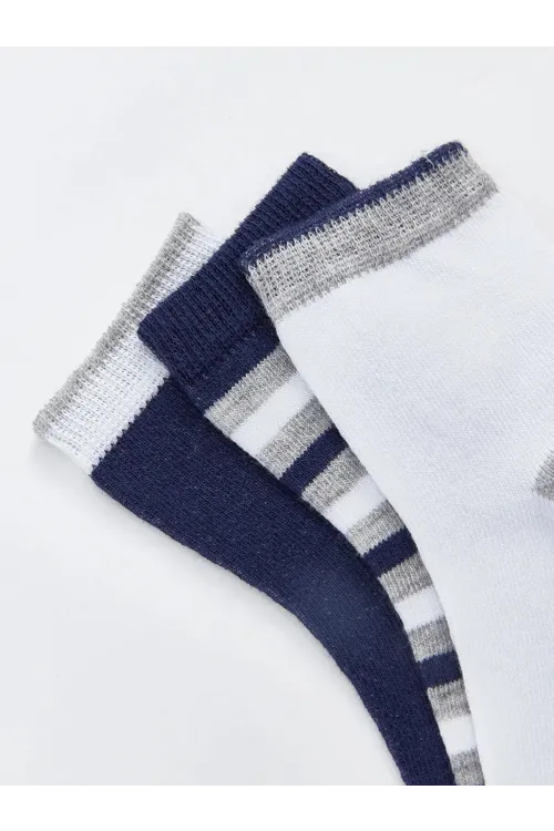 Erkek Çocuk Dikişsiz 3  lü Soket Çorap 3 Yaş - 6 yaş