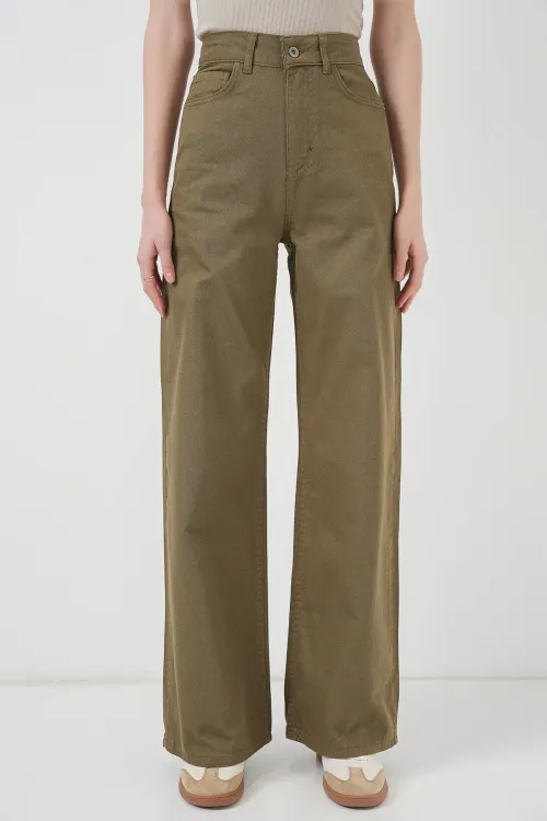 Kadın Bol Paça Yüksek Bel Palazzo Pantolon