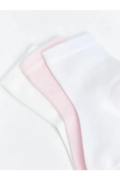 Kız Bebek Basic Dikişsiz 3  lü Soket Çorap 0 Ay - 36 Ay