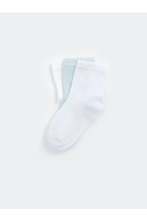 Kız Bebek Basic Dikişsiz 3  lü Soket Çorap 0 Ay - 36 Ay