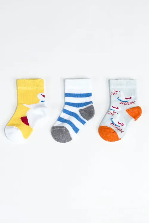 Kız Bebek Basic Dikişsiz 3  lü Soket Çorap 0 Ay - 36 Ay