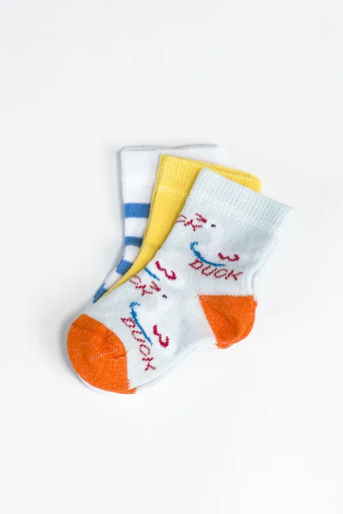 Kız Bebek Basic Dikişsiz 3  lü Soket Çorap 0 Ay - 36 Ay
