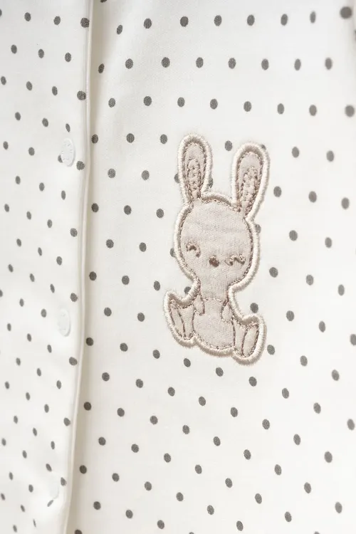 Kız Bebek Çıtçıtlı Desenli Patikli Tulum 0 Ay 6 Ay