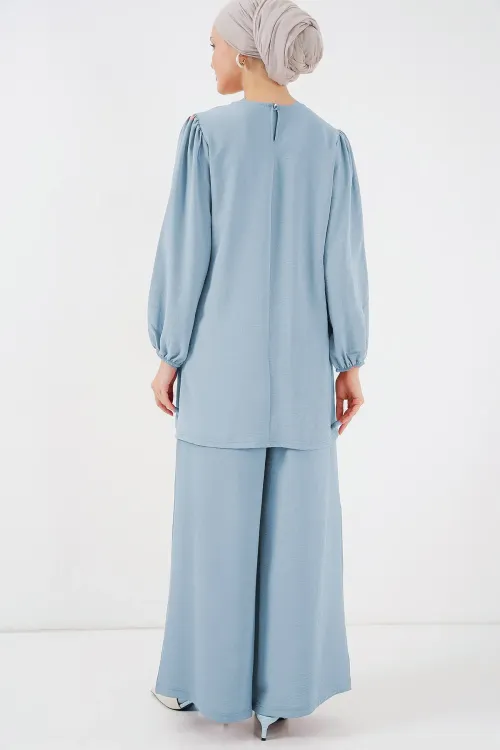 Ayrobin Tunik Pantolon Alt Üst Takım 6712 - Açık Mavi
