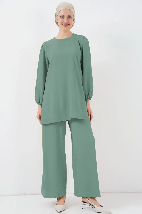 Ayrobin Tunik Pantolon Alt Üst Takım 6712 - Çağla Yeşili