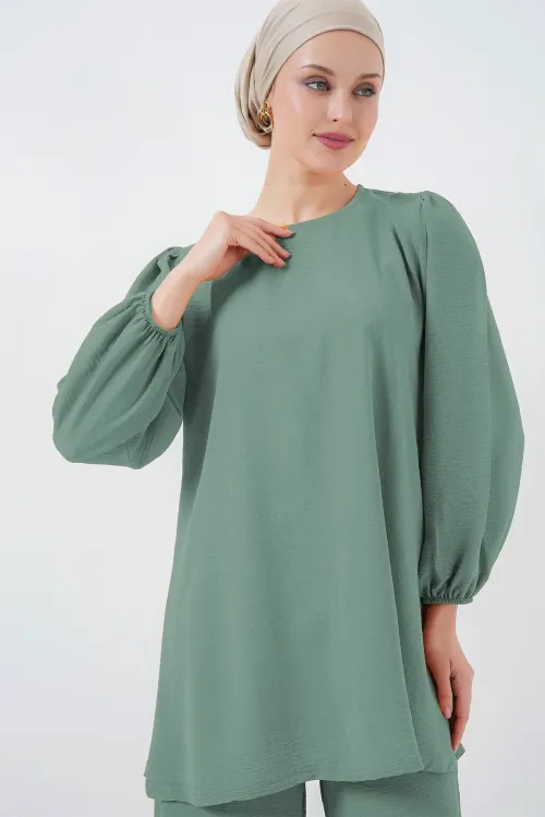 Ayrobin Tunik Pantolon Alt Üst Takım 6712 - Çağla Yeşili