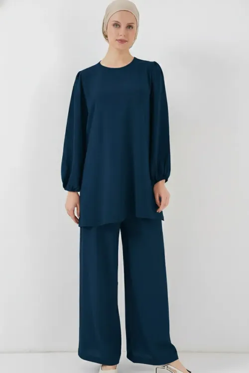 Ayrobin Tunik Pantolon Alt Üst Takım 6712 - Petrol