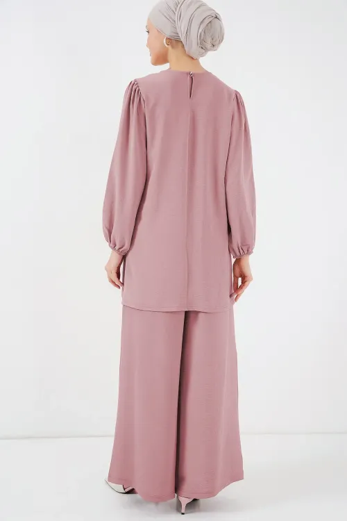 Ayrobin Tunik Pantolon Alt Üst Takım 6712 - Pudra