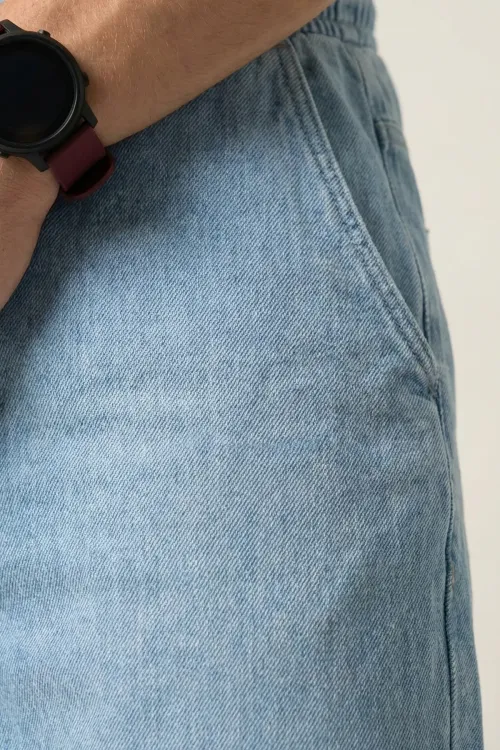 Erkek Rahat Kesim Baggy Jean Pantolon 30073 - Mavi