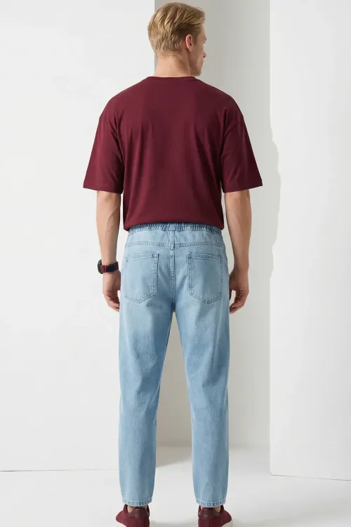 Erkek Rahat Kesim Baggy Jean Pantolon 30073 - Mavi