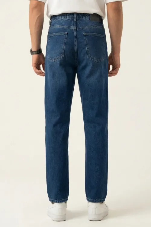 Erkek Rahat Kesim Baggy Jean Pantolon 30075 - Lacivert