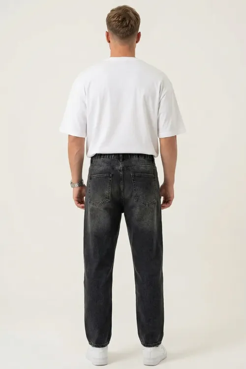 Erkek Rahat Kesim Baggy Jean Pantolon 30075 - Siyah