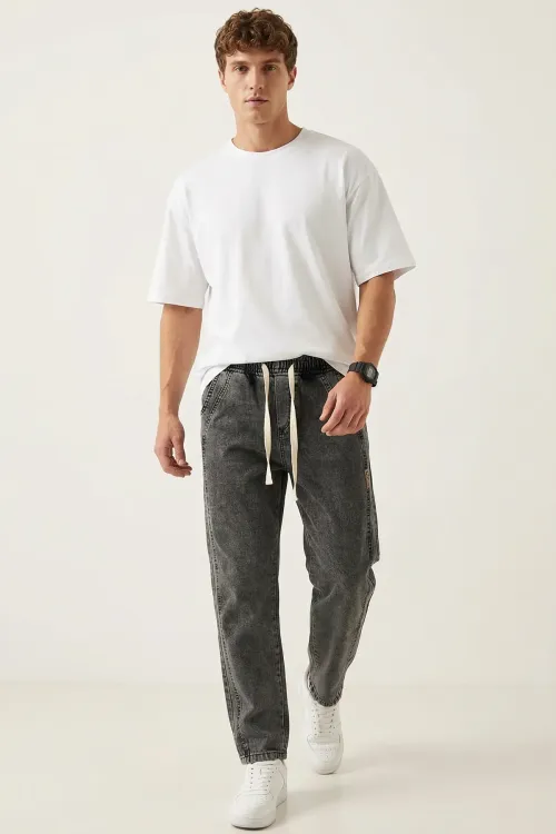 Erkek Rahat Kesim Baggy Jean Pantolon 30076 - Antrasit