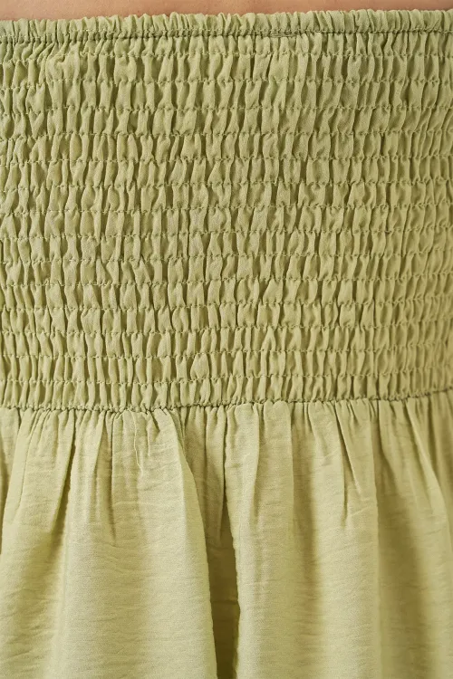 Kadın Askılı Ayrobin Elbise 2565 - E.Yeşil