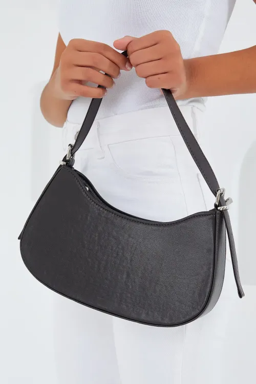 Kadın Kahverengi Düz Baget Çanta 010167