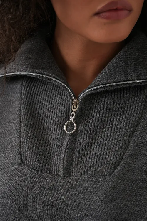 Kadın Kazak Etek İkili Takım 15938 - Antrasit