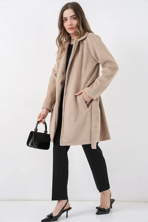 Kadın Kuşaklı Kaban 9171 - Bej