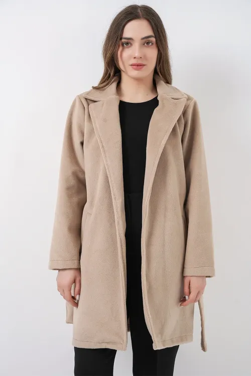 Kadın Kuşaklı Kaban 9171 - Bej