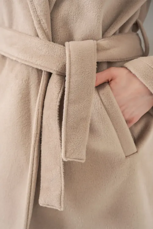 Kadın Kuşaklı Kaban 9171 - Bej