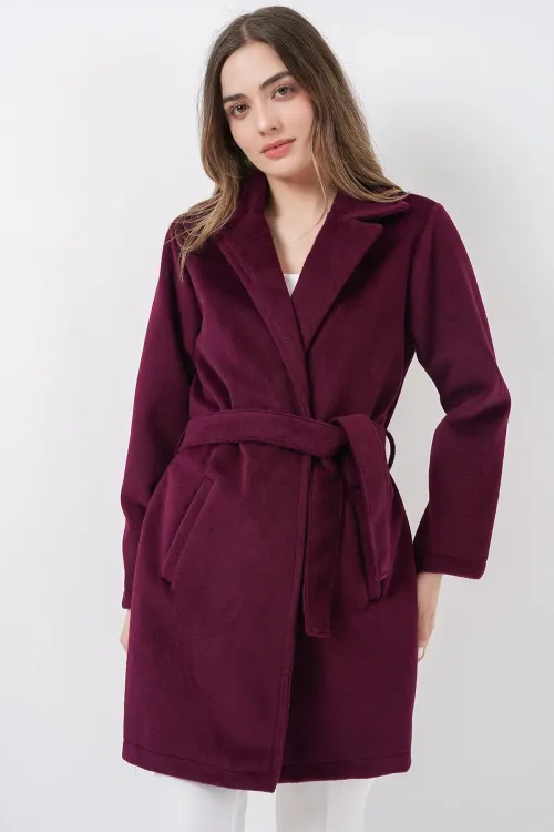 Kadın Kuşaklı Kaban 9171 - Bordo