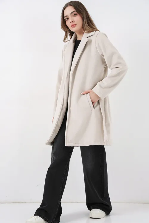 Kadın Kuşaklı Kaban 9171 - Ekru