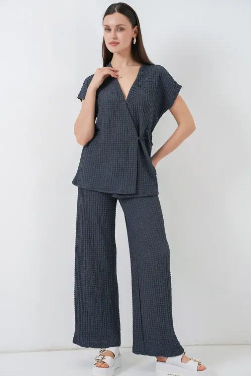 Kadın Örme İkili Takım 30064 - Antrasit