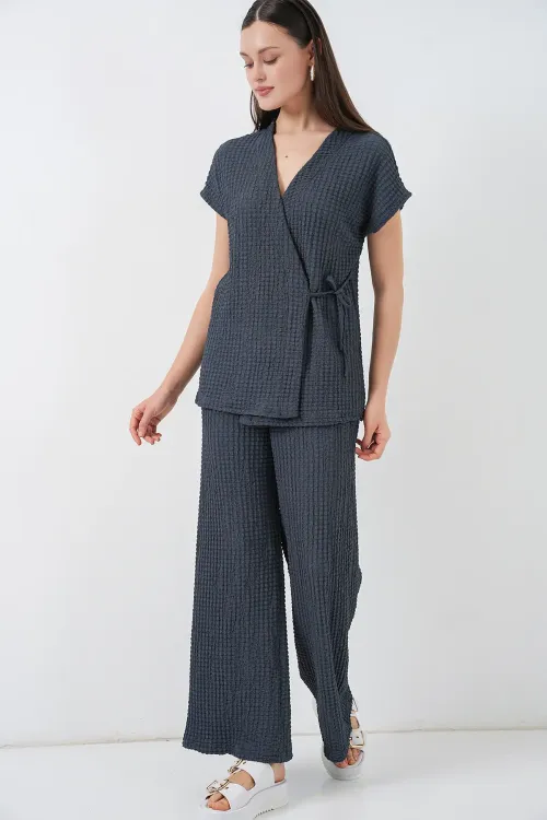 Kadın Örme İkili Takım 30064 - Antrasit