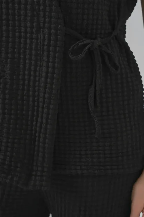 Kadın Örme İkili Takım 30064 - Siyah