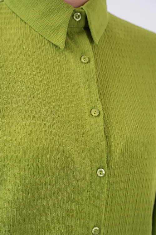 Kadın Örme Tesettür Alt Üst Takım 6711 - E.Yeşil