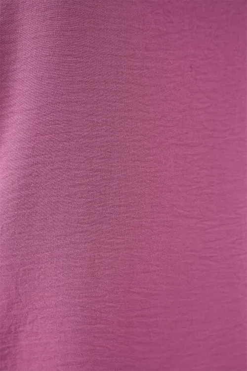 V Yaka Sıfır Kol Bluz 950 - Koyu Lila