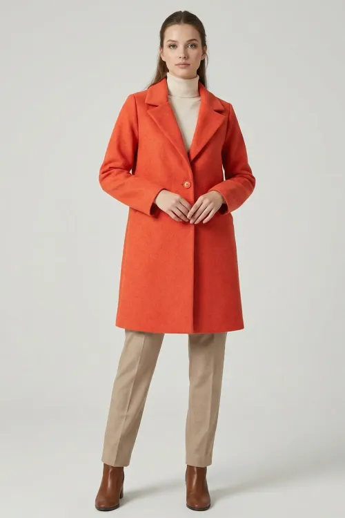 9085 Kaşe Kaban - B.Kırmızı