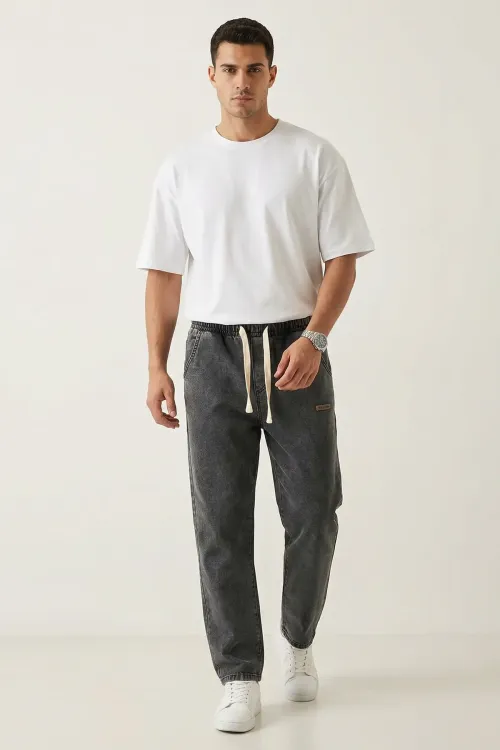 Erkek Rahat Kesim Baggy Jean Pantolon 30073 - Antrasit