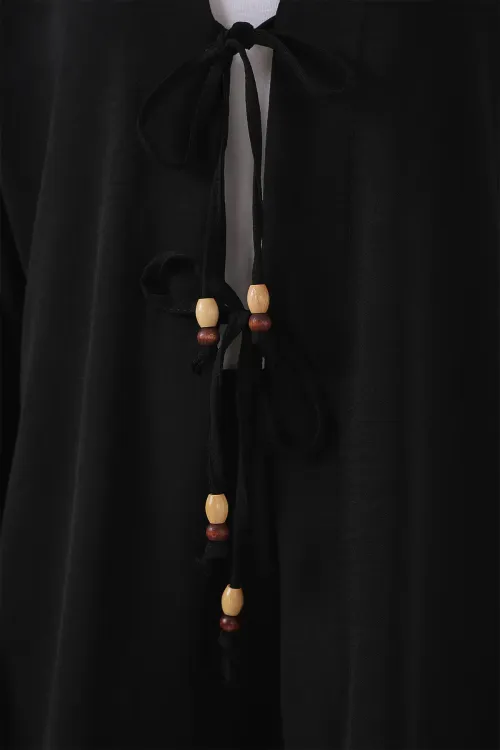 Kadın Ayrobin Kimono Pantolon İkili Takım 6739 - Siyah