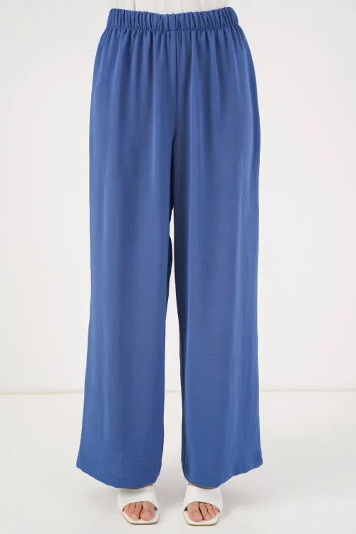 Kadın Önü Bağcıklı Tunik Pantolon İkili Takım 6744 - İndigo