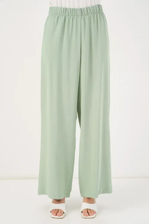 Kadın Önü Bağcıklı Tunik Pantolon İkili Takım 6744 - Mint