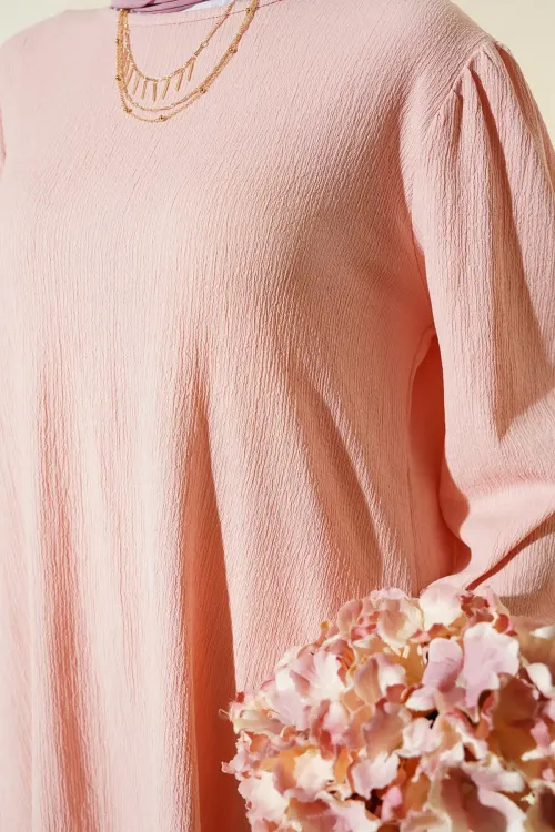 Kadın Pudra Tunik Pantolon Alt Üst Takım 6663