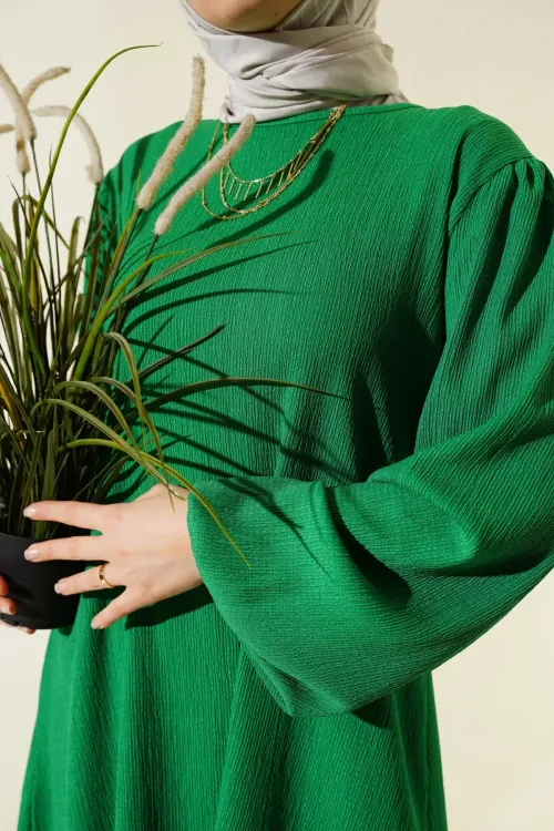 Kadın Yeşil Tunik Pantolon Alt Üst Takım 6663