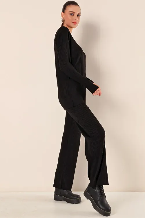 15826 Fitilli İkili Takım - Siyah