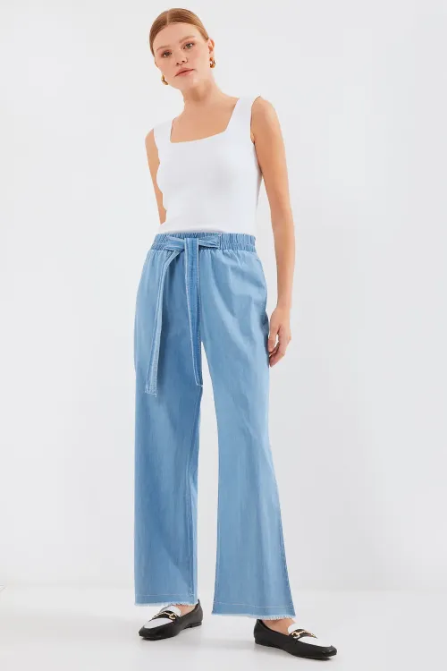 6469 BOL PAÇA JEANS PANTOLON - Mavi