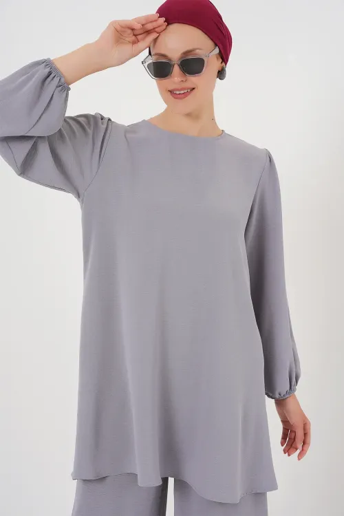 Ayrobin Tunik Pantolon Alt Üst Takım 6712 - Gri