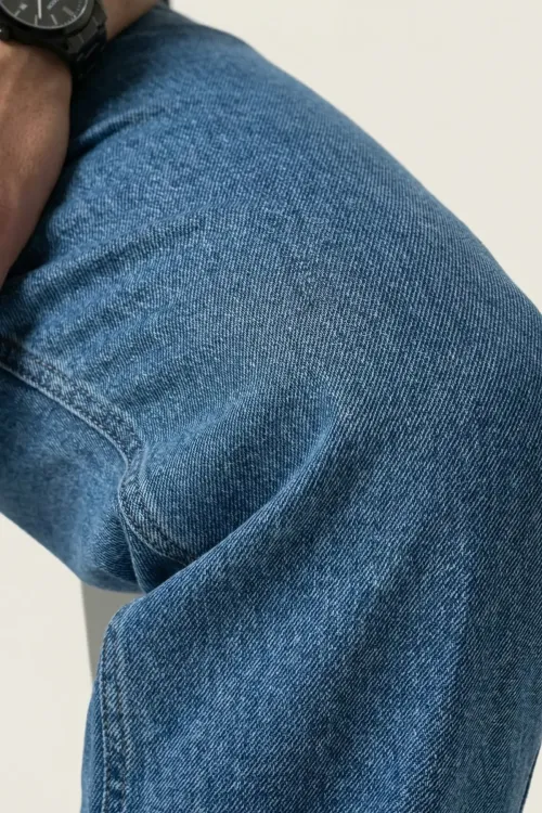 Erkek Rahat Kesim Baggy Jean Pantolon 30073 - Lacivert