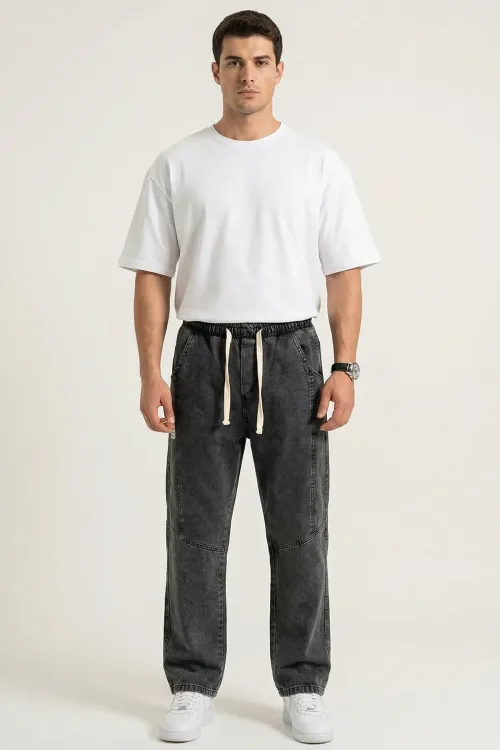 Erkek Rahat Kesim Baggy Jean Pantolon 30074 - Antrasit