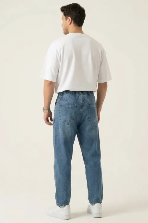 Erkek Rahat Kesim Baggy Jean Pantolon 30074 - İndigo