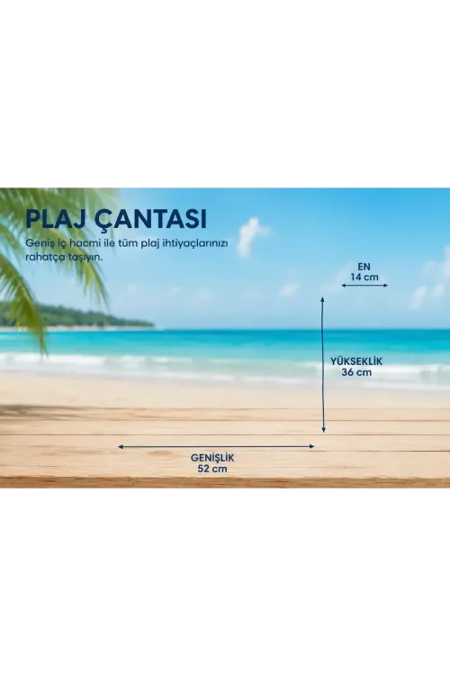Kadın Beyaz Yelken Gemi Baskılı Büyük Boy Plaj Çantası HZL26S-TT01