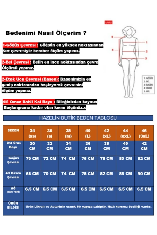Kadın Lacivert Beyaz Şeritli Yüksek Bel Toparlayıcı Bikini Takım HZL24S-LC2221