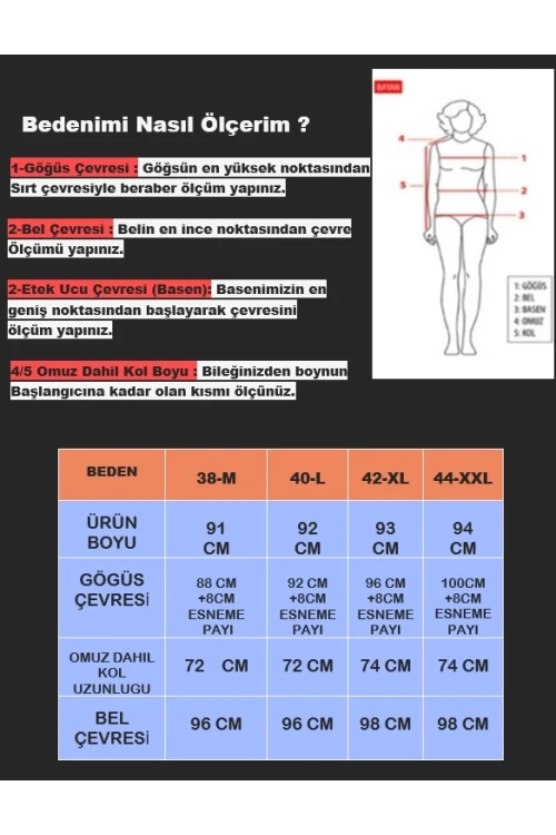 Kadın Siyah Desenli Uzun Kollu Tesettür Mayo HZL25S-AR268-515